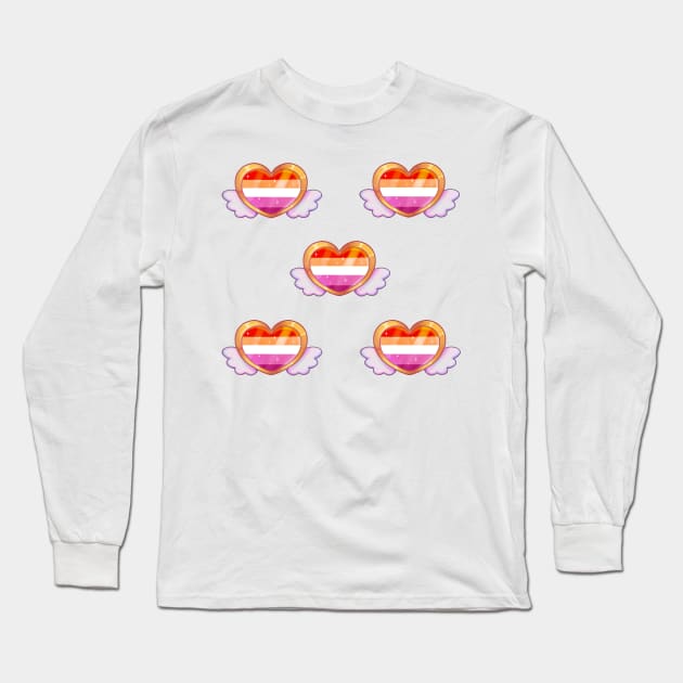 Lesbian magical hearts Long Sleeve T-Shirt by Itsacuteart